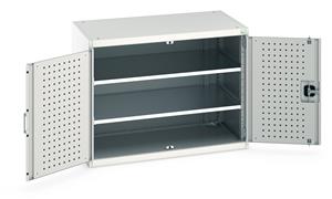 Bott Tool Storage Cupboards for workshops with Shelves and or Perfo Doors Bott Perfo Door Cupboard 1050Wx650Dx800mmH - 2 Shelves